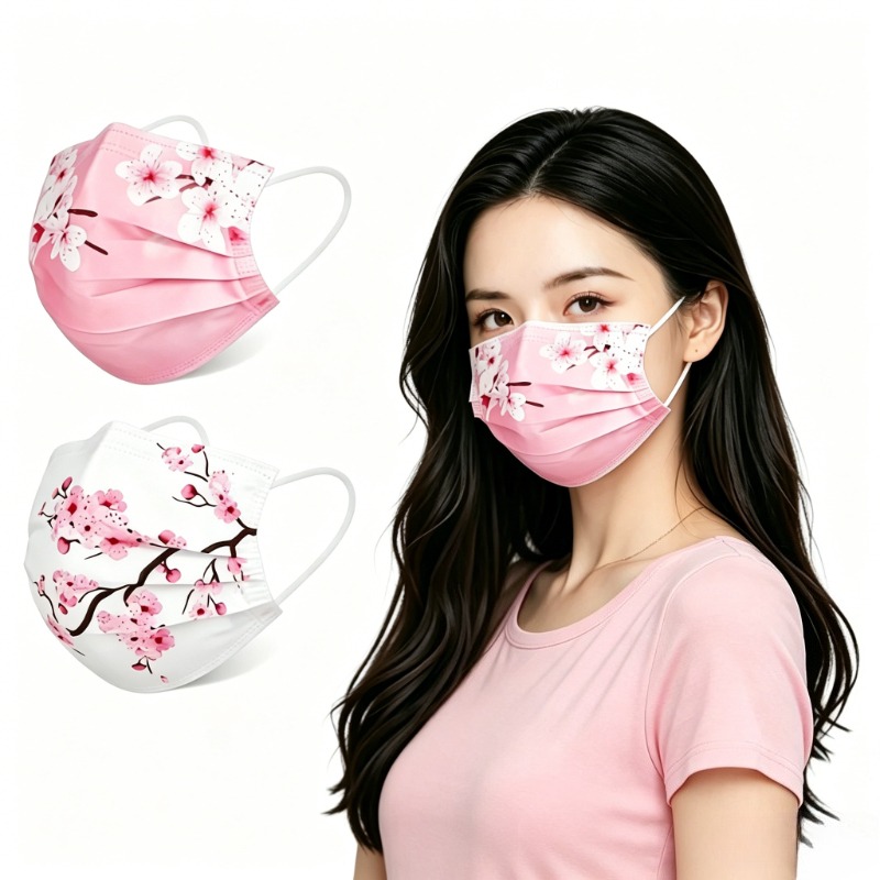 Cloth Face Mask Washable - 10 قطع من أقنعة الوجه المطبوعة