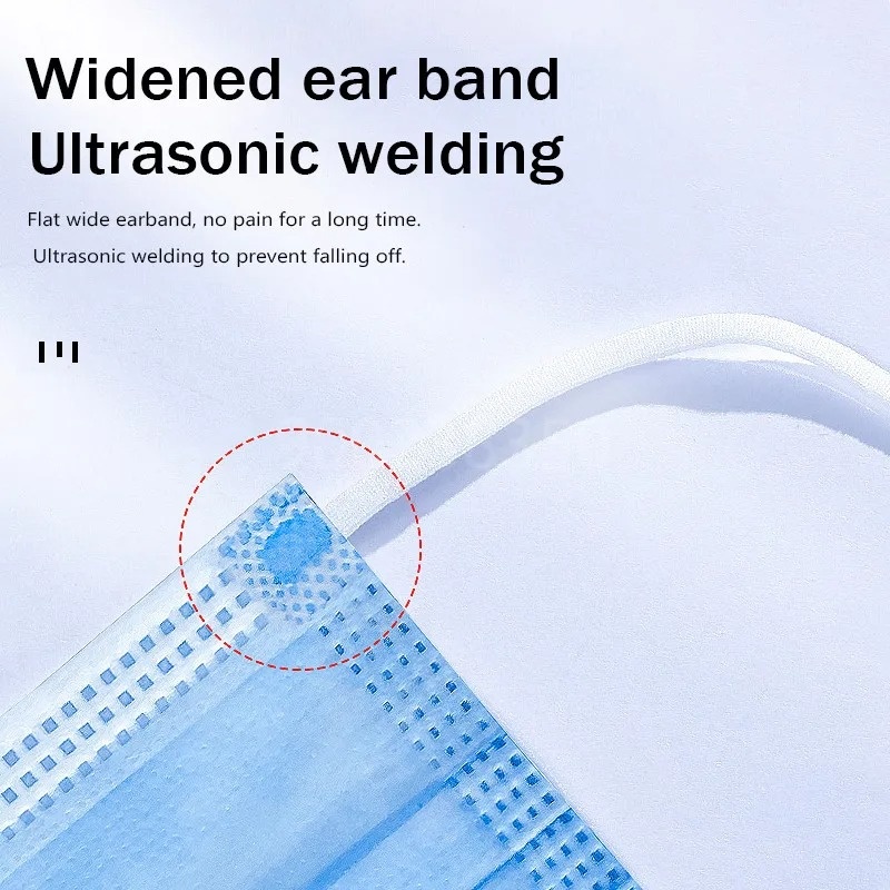 50-500 قطعة من أقنعة الوجه الق - مراجعة Disposable Mask Blue وسعره