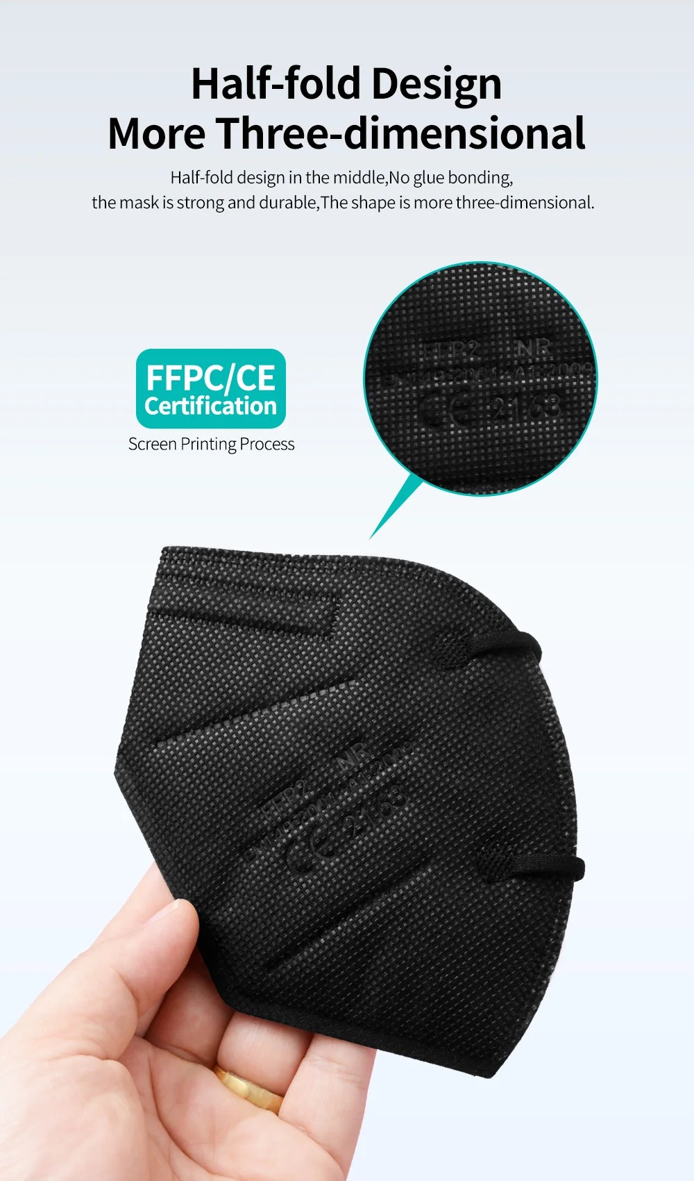 أقنعة FFP2 من 5 طبقات معتمدة م - مراجعة Disposable Mask Blue وسعره