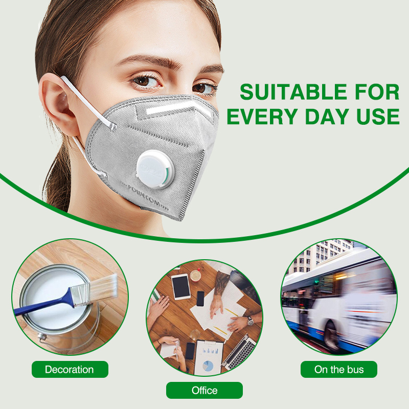 أقنعة POWECOM KN95 مع فلتر كرب - مراجعة Cloth Face Mask Washable وسعره