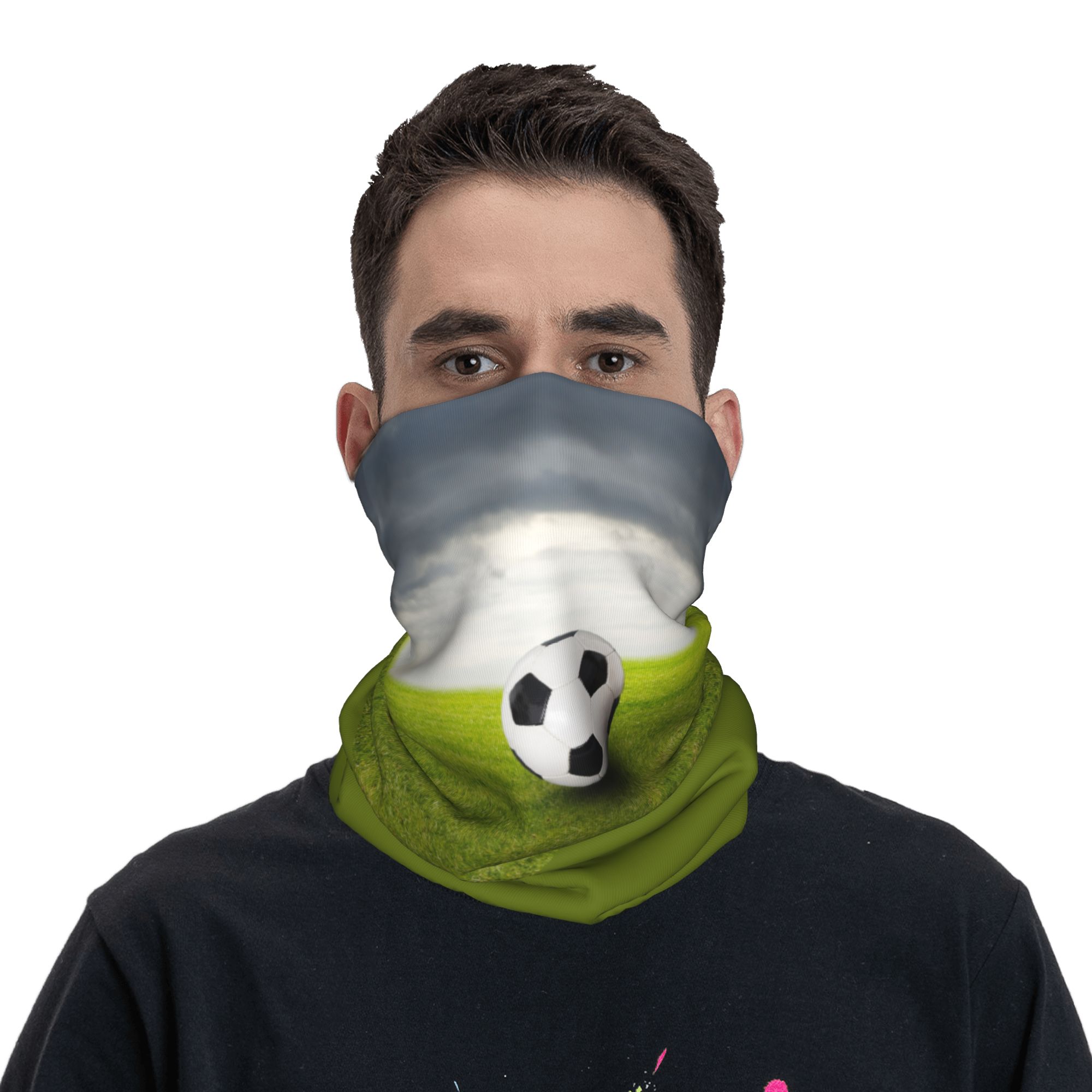 غطاء رقبة (باندانا) بتصميم كرة - مراجعة Neck Gaiter Face Cover وسعره